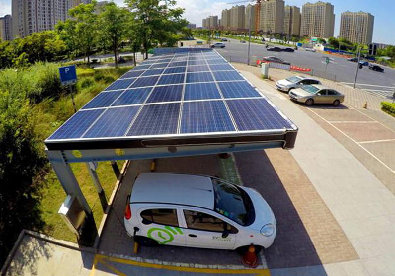 Solar charging pile